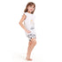 Girls summer pajama set Rabbit t-shirt + off-white shorts
